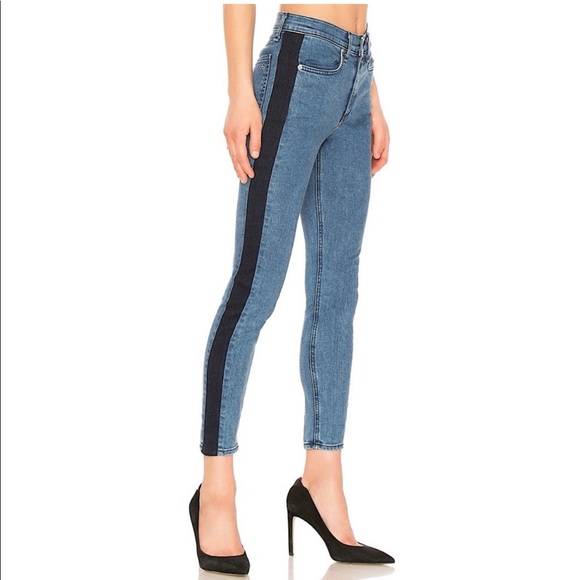 Rag & bone Mazie double indigo high rise skinny jean size 28 - Picture 3 of 9